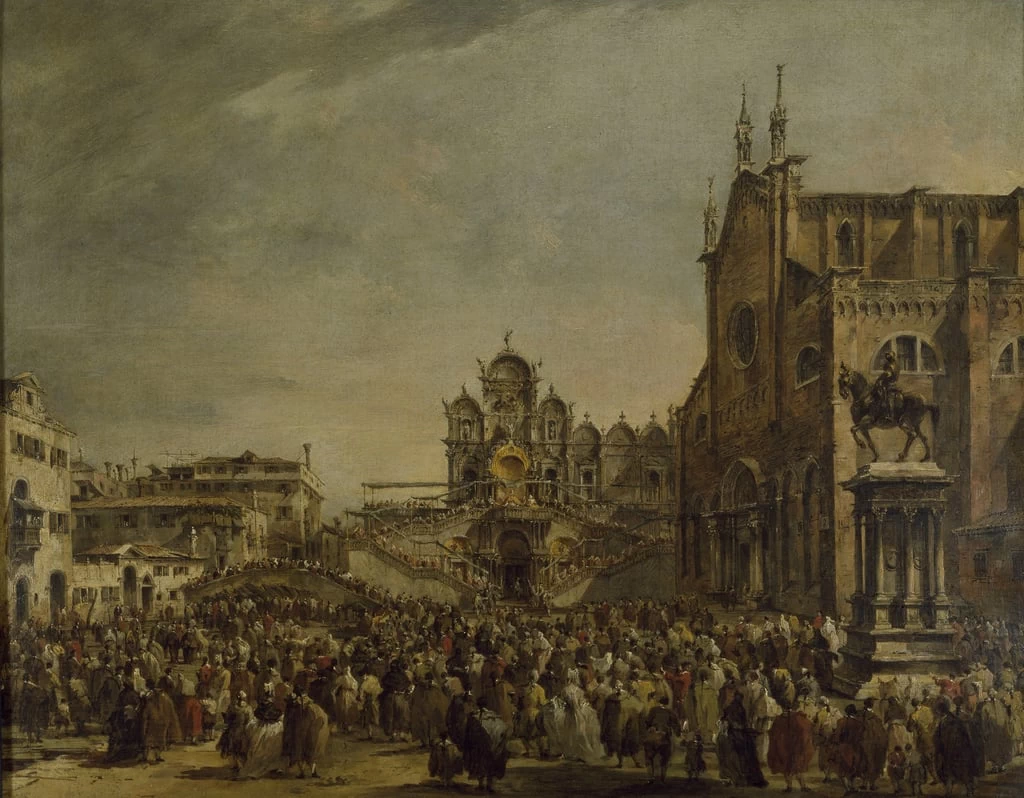 Papa Pio Vi , benedizione della moltitudine sul Campo dei SS. Giovanni e Paolo - Ashmolean Museum, University of Oxford